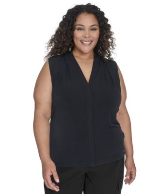 Calvin Klein - Plus Size Sleeveless V-Neck Top