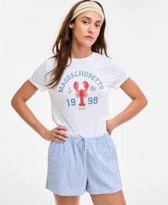 Rebellious One - Juniors' Lobster Graphic Baby T-Shirt