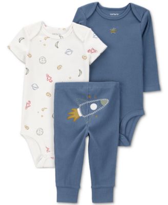 Carter's - Baby Boys Rocket Ship Little Character Bodysuits & Pants, 3 Piece Set