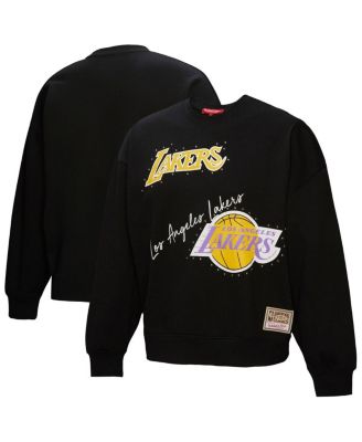 Mitchell & Ness - Women's Black Los Angeles Lakers Hardwood Classics Home Team Pullover Sweatshirt