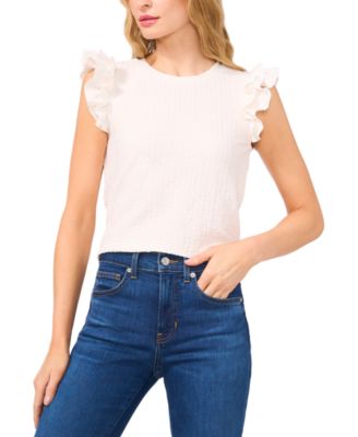 CeCe - Women's Sleeveless Double Ruffled Tank Top