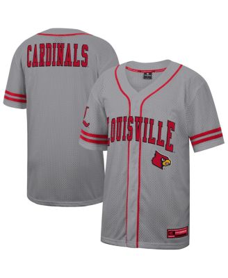 Colosseum - Men's Gray Louisville Cardinals Free Spirited Baseball Jersey