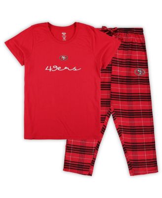 Concepts Sport - Women's San Francisco 49ers Plus Size Script T-Shirt Pants Sleep Set