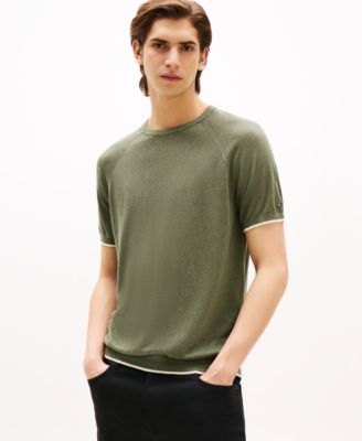 Tommy Hilfiger - Men's Relaxed Fit Short Sleeve Crewneck Knitted T-Shirt