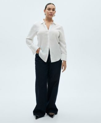 MANGO - Women's Regular Linen Shirt