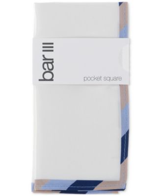 Bar III - Men's Stripe Border Handkerchief