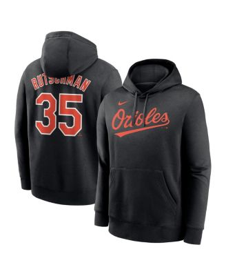 Nike - Men's Adley Rutschman Black Baltimore Orioles Player Name Number Club Pullover Hoodie