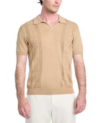 GUESS - Men's Relaxed-Fit Bryant Pointelle Shirt