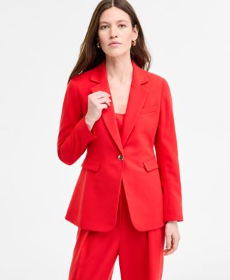 Bar III - Women's Crepe One-Button Blazer, Exclusively at Macy's