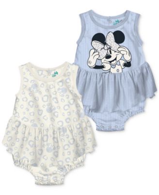 Disney - Baby Girls Minnie Mouse Skirted Bodysuits, 2 Piece Set