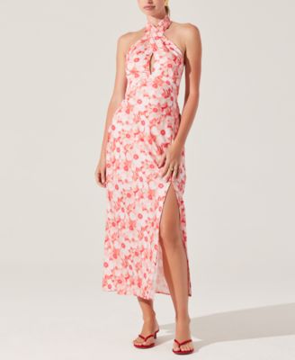 ASTR the Label - Women's Marissa Floral Print Halter Midi Dress