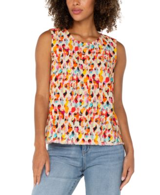 Liverpool Los Angeles - Women's Printed Button-Back Sleeveless Top