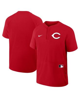 Nike - Men's Red Cincinnati Reds Authentic Collection Raglan Short Sleeve Windshirt