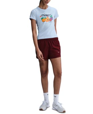 Nike - Women's Graphic Cropped Slim-Fit Crewneck T-Shirt