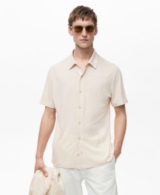 MANGO - Men's Regular-Fit Linen Shirt