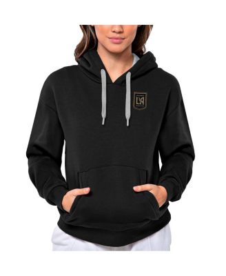 Antigua - Women's Black LAFC Team Logo Victory Pullover Hoodie
