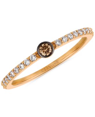 Le Vian - Chocolatier&reg; Vanilla Diamond & Chocolate Diamond Ring (1/4 ct. t.w.) in 14k Rose Gold