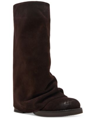 Steve Madden - Women's Benton Mid-Shaft Foldover Cuff Moto Boots