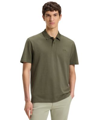 Hugo Boss - BOSS by  Men's Patterned Collar Cotton-Pique Polo
