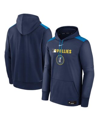 Nike - Men's Navy Philadelphia Phillies Authentic Collection City Connect Therma Pullover Hoodie