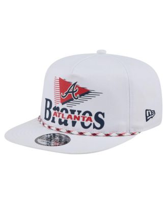 New Era - Men's  White Atlanta Braves Collide Golfer Snapback Hat