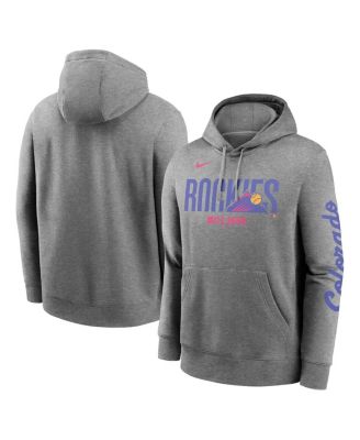 Nike - Men's Heather Gray Colorado Rockies 2025 City Connect French Terry Club Fleece Pullover Hoodie