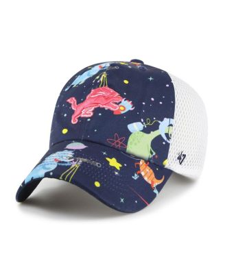 '47 Brand - Big Boys and Girls Navy Detroit Lions Space Dino Adjustable Trucker Hat