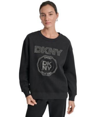 DKNY - Women's Medallion-Logo Crewneck Sweatshirt