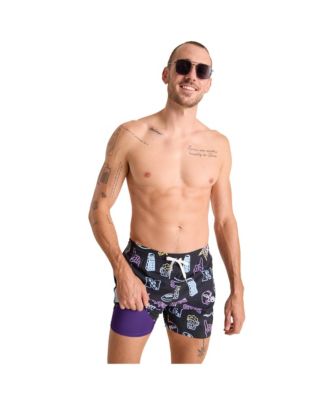 Chubbies - Men's 5.5" Black Minnesota Vikings The Neon Lined Classic Swim Trunks