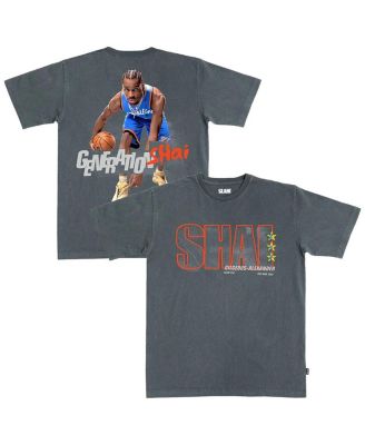 Slam - Men's and Women's Shai Gilgeous-Alexander Charcoal Oklahoma City Thunder February/March 2025 Cover Graphic Remix T-Shirt