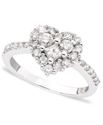 EFFY Collection - Diamond Heart Ring (9/10 ct. t.w.) in 14k White Gold