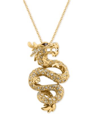 EFFY Collection - Diamond Dragon Pendant Necklace (5/8 ct. t.w.) in 14k Gold