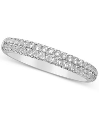 Macy's - Diamond Double Row Band (1/2 ct. t.w.) in 14k White Gold