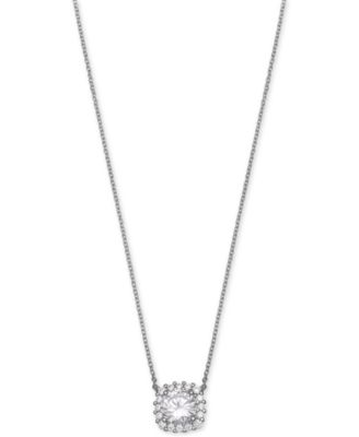 Giani Bernini - Cubic Zirconia Halo Pendant Necklace