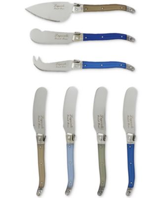 French Home - 7-Pc. Cream & Blue Cheese Knife & Spreader Set